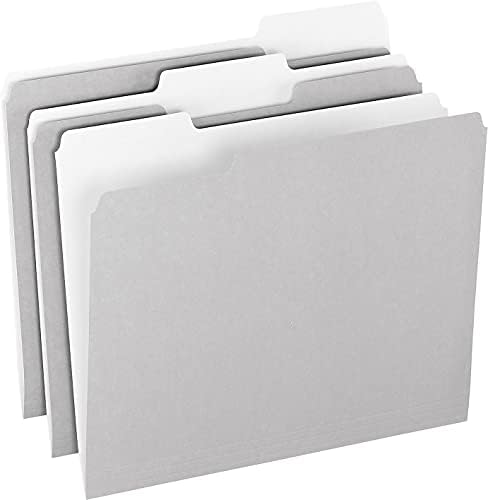Pendaflex 15213gra fascikle datoteka u boji, 1/3 izrezana Gornja kartica, slovo, siva/svijetlo siva, 100 / kutija