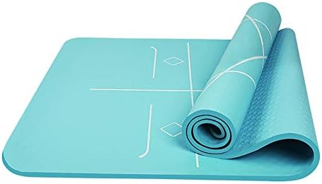 Izdržljiva prostirka za jogu debljine 6 mm, ekološki prihvatljiva podloga za fitnes za vježbanje sa mrežastom torbom za nošenje za kućne teretane trening Pilates meditacijska putovanja D 185x80cm