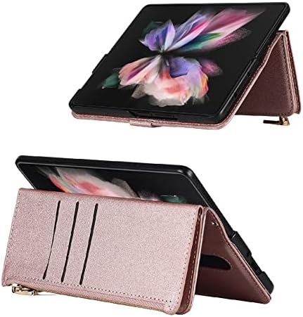 Jaorty Samsung Galaxy Z Fold 3 5G torbica za novčanik sa držačem S Pen, [9 slotova za kartice] uklonjiva Podesiva lančanica sa Lančanicom