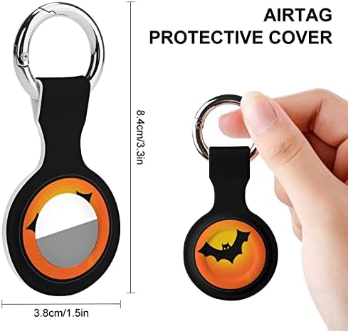 Halloween Bat Moon štampana silikonska futrola za AirTags sa zaštitnim poklopcem Air Tag Finder Tracker držač dodatne opreme