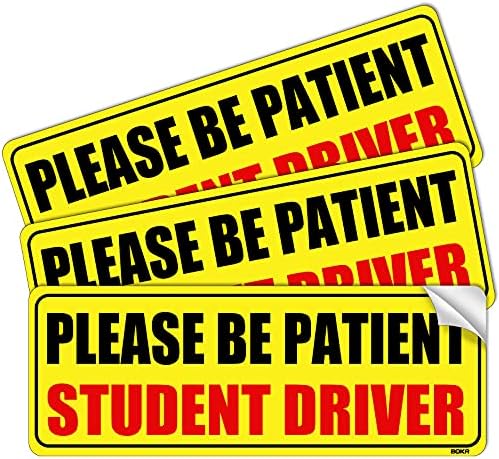 Boka Studentska vozačka naljepnica, uklonjivi Molimo budite pacijentirani novi sigurnosni znakovi vozača za automobile, Rookie Novice