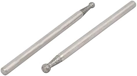 Aexit 2.35 mm Shank Power grinder dijelovi & amp; dodatna oprema 2.5 mm Dia Dijamantska glava u obliku lopte za brušenje montirana