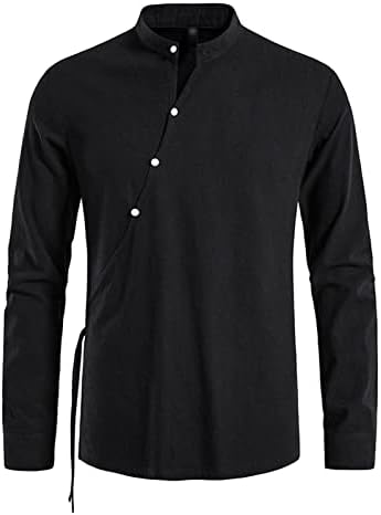 Jeke-DG majica na dno Henley majica Solid Rever Yoga casual bluza dugih rukava Tee gornja nagnuta plaket vintage odjeća