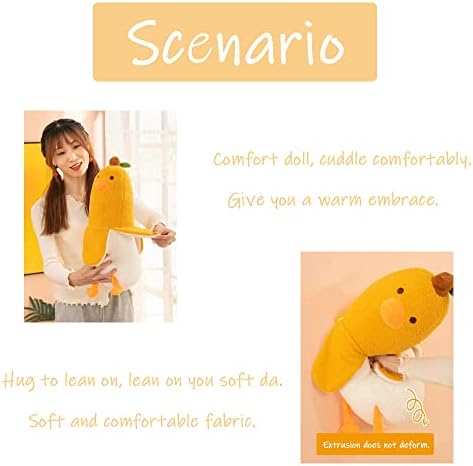 Žuta banana patka plišana igračka životinja banana plišani jastuk zagrljaj jastuk zagrljaj dekor soba za djecu 19,68 inča