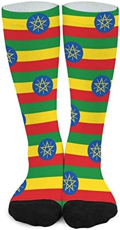 WEEDKEYCAT Etiopija zastavu Crew Socks novost Funny Print grafički Casual umjerena Debljina za proljeće jesen & zima