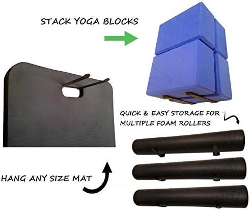 IRON AMERICAN višenamjenski stalak za vježbanje za vježbanje-podesivi Zidni nosači za vježbanje - Store pjenasti valjci Yoga blokovi
