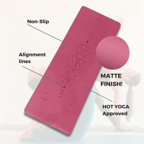 KALM Manifest Yoga Mat 4.5 mm debljine Neklizajući ekološki napravljen od prirodne gume za najbolje prianjanje i odlična podrška protiv