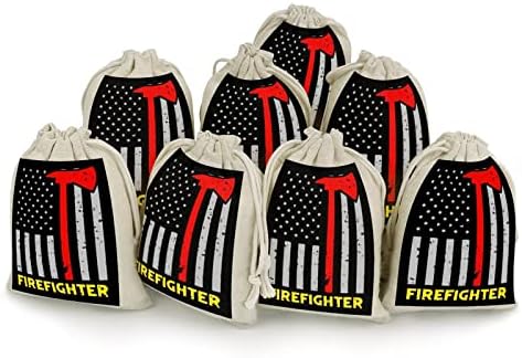 Firefighter Axe Thin Line USA Zastava vezice za odlaganje torbe Candy poklon torbice za višekratnu upotrebu sklopivi i kompaktni višenamjenski