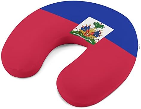 Zastava Haiti Jastuk za putni vrat Jastuk Memorija pjena za glavu Leta za spavanje za spavanje za glavu za avionsku automobilsku kancelariju