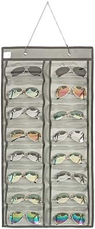 Anizer dvostruko vešanje sunčanih naočala Organizator čaše zaštite od prašine Skladištenje zidnih džepa naočale pokazivača sa 32 utora