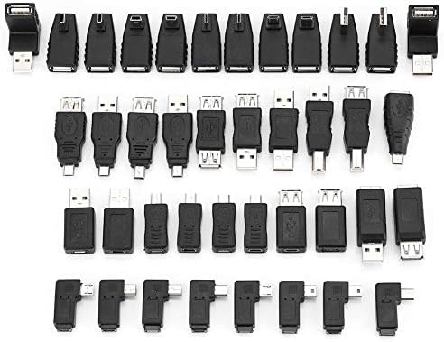 LAZMIN USB adapter komplet, 40pcs višestruki USB2.0 priključci za pretvarač adaptera, kompatibilni USB1.1 / 1.0