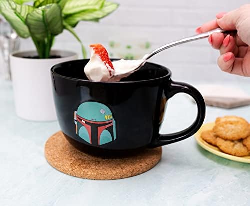 Star Wars: The Mandalorian Boba Fett keramička šolja za supu | Posuda za sladoled, žitarice, zobene kaše | Velika šalica za kafu za