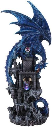 Guardian Dragon Zaštitni dvorac sa stijenom kamen za kristal tabletop kolekcionarski figurinski poklon