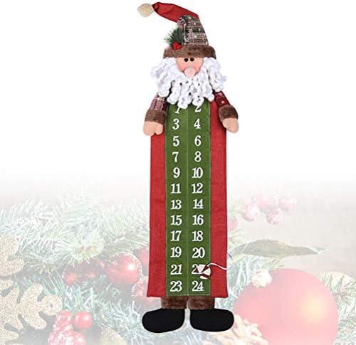 BESTOYARD 23x90cm Božić odbrojavanje kalendar Božić Advent Kalendar Božić godina viseći Ornament kućni ured ukras vrata