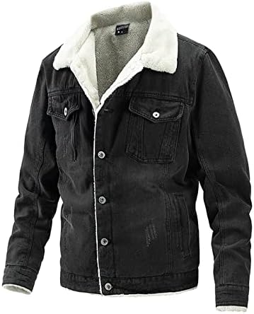 XXBR traper jakne za muške, pad zimske tipke dolje runo unutarnje kaput rever ovratnik retro radno toplo vanjsku odjeću