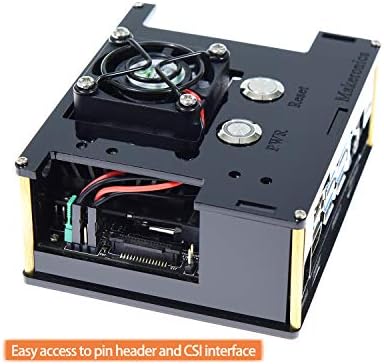 Makeronics akrilna futrola/kućište za Jetson Nano B01, A02, 2GB ploča sa kućištem kamere | 5V PWM ventilator za hlađenje | Power &