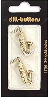 Dill gumbi 30mm 2pc gold saksofon