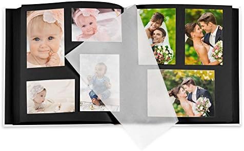 MAVERTON Photo album - Personalizirani bijeli prozor - 60 crne stranice - Rođendanski poklon za muškarca - Faux kožni album za fotograf
