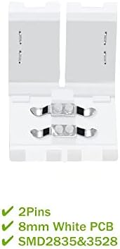 LightingWill 10pcs pakovanje trake do trake bez zjapi bez lemljenja Snap Down 2pin provodnik LED traka konektor za 8mm širine 3528