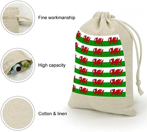 Velška Zastava Wallstaper Drawstrings torbe za odlaganje bombona poklon torbice za višekratnu upotrebu sklopivi i kompaktni višenamjenski