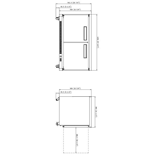 Dukers DUC60R 15.5 cu. ft. Komercijalni frižider sa 2 vrata od nerđajućeg čelika