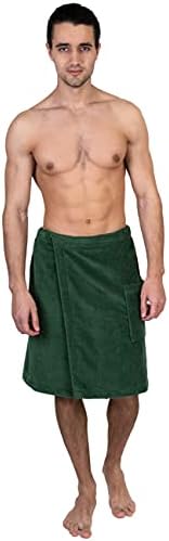 TowelSelections muški Wrap podesivi pamučni velur tuš ogrtač za kupanje u teretani pokrivač za tijelo