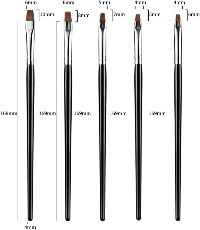 WENLII 10kom Slikarski crtež rezbarenje nail Art pen Brush akril za UV Gel lak ravni Savjeti za dizajn DIY set alata za manikir