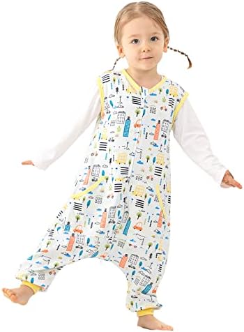 Toddler Sleep Sack 2 paket, spavanje 2T-3T, lagana teža za spavanje babde nose nošenje, toddler baby vreće za spavanje nogavicama,