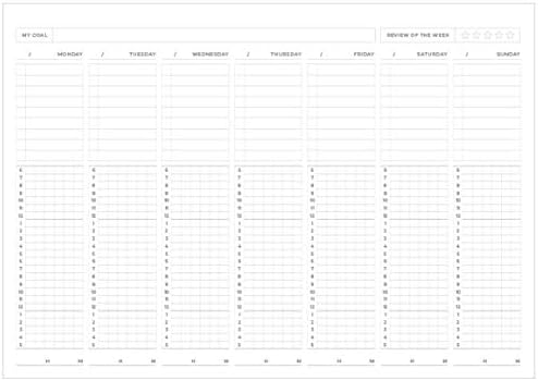 Iparian Vjerojaj vremenski tracker - A4 Veličina žica za neravni studijski planer / za popis / Planer