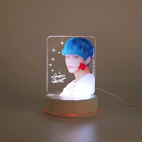 Aopostall Kpop noćno svjetlo Jimin Jungkook RM šarena akrilna LED lampa za noćni ormarić