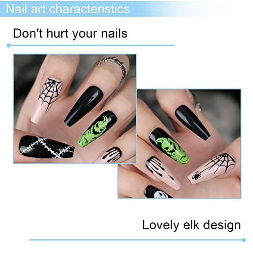 24 kom štap na umjetne nokte full Cover gel Savjeti za nokte sa žele ljepilom lažni nokti za žene djevojke Halloween