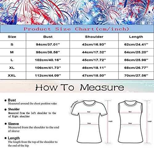 4th of July Shirts for Women USA Flag Summer o-Neck Tank Tops Stars Stripes T-Shirt Casual Shirt Tunic Tops