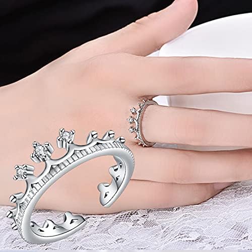 Prsteni za vjenčanje i angažman za žene Dame Creative Ring Ring Diamond Circon narukvica Otvoreni ukrasi prstenovi