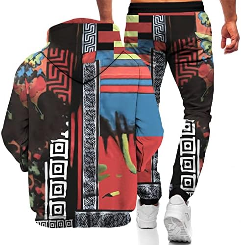 Urvip Unisex 3D digitalni ispisani duks i duks pulover mozaik u boji uzorak uzorak sa hoodie odijelo 2 komada odjeća