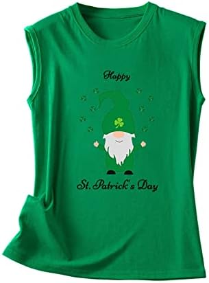 Majice za žene St. Patrick Dan Tshirt Funny Shamrock Gnome Print Vest ljeto trendi majice bez rukava