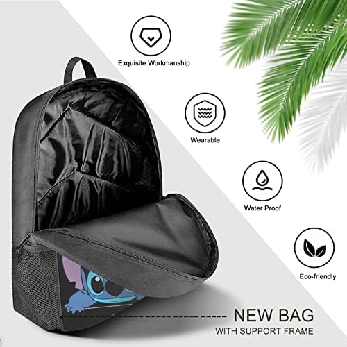 CINUNGNM Heart ruksak 17 inčni Daypack Bookbag za muškarce Allover Print Leisure Bag Casual Bag