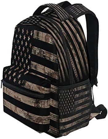 Alaza Američka SAD zastava Camouflage Travel Happ backpack Business Daypack Fit 15.6 inčni prijenosna računala za žene muškarci