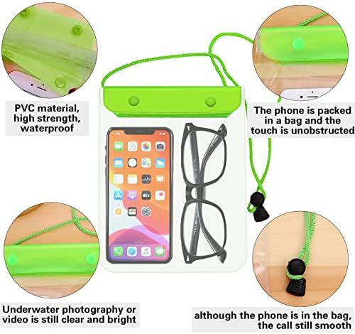 FECEDY 4 pakovanja univerzalna vodootporna futrola velika telefonska suha torba torbica torbica za Tablet za 2 kom iPhone 14 13 12
