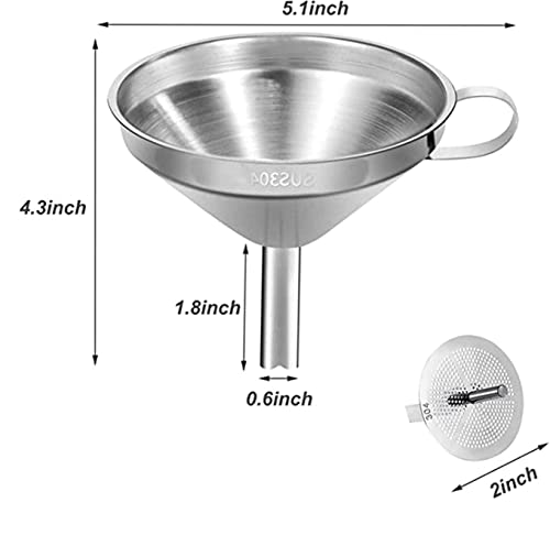 3D Stainless Steel Funnel,Resin Filter Funnel for SLA/DLP/LCD Resin 3D Printing Liquid with Stainless Steel Strainer for Transferring Liquids