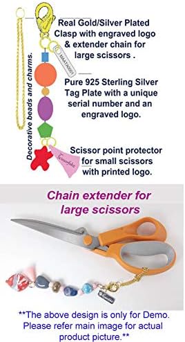 Fobs makaze s škarama kolekcije Scissorfobz-Elegant - Ključna prstena Ključna narukvica na narukvicu za ruksak ruksak ruksak Charm-