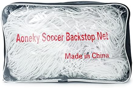 Aoneky White 42 Twisted Knotted Soccer Backstop Net