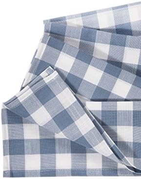 Xia Home Fashions Gingham Provjerite salvete, 20 do 20 inča, plavo, set od 4