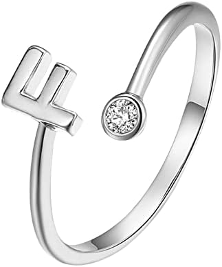 2023 Nova modna pozicionana srebrna uvodna slova s ​​dijamantnim podesivim prstenom dame nakit razgovora srce prstenovi