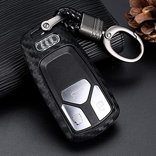 Royalfox Meki Silikonski stil od karbonskih vlakana Smart Keyless remote keyfob poklopac kućišta za Audi A3 A4 A5 A6 A7 Q3 Q5 Q7 C5