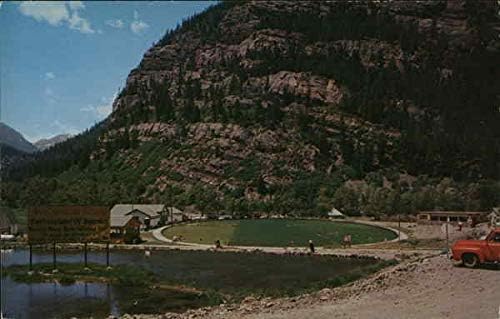 Radium Springs bazen i Opštinski Park Ouray, Colorado CO originalna Vintage razglednica