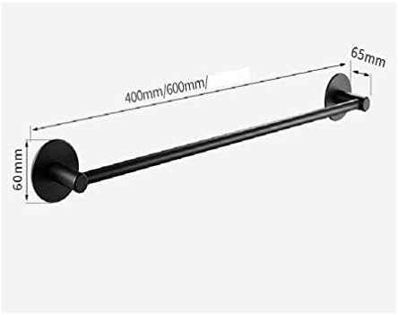 Generički jednostavan ručnik, zidni nosač ručnika za ručnik hotelske šine za ručni prostor aluminijumska crna anodizirana jednopola