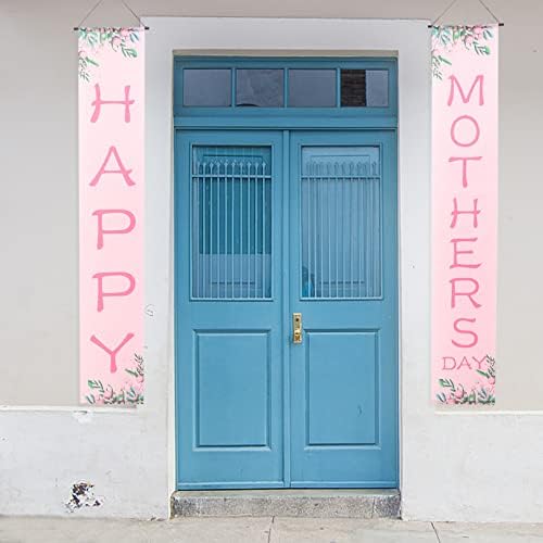 Dnevni boravak sa sretnim majkama trijem znakovi ukrase cvjetni zidni baner za dom unutarnji dio vanjskog prednjeg dijela