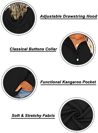 Visilly Women-plus ruktike s duksevima s kapuljačom ovratnika sa kapuljačom navodnici pulover na vrhu kanaroo džep xl-4xl