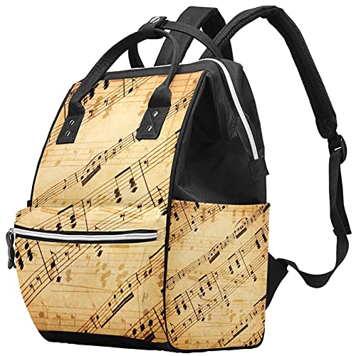 Glazbene note pelene tote torbe mammmy ruksak veliki kapacitet peppy torba za staračku vrećicu za brigu o bebama