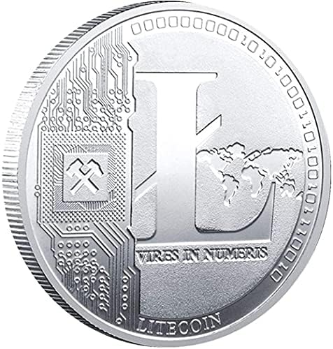 1pcs Silver Litecoin COMEMORATIVE CONE COIN SAVRŠENO LITE COIN MOGUNICY COIN SA ZAŠTITNOM TUŠTU